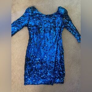 Blue Sequin Dress
